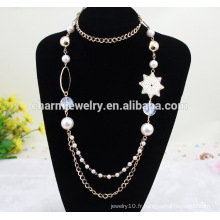 2015 NK011 Chaîne de perles Chaîne de mode Chaîne Géométrie Long Grossiste Chaussure à manches Style décontracté Long Collier